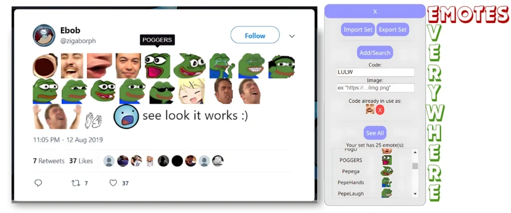 EmotesEverywhere Extension for Free Twitch Emotes, Emotes Everywhere extension for Streamer Meme Emotes, Meme Funny Face Emotes Free Pack for Twitch, YouTube, Reddit, Discord, free twitch emotes extension for Chrome, Edge, Safari browsers, twitch emotes pack, emotes pack free, Scenescoop