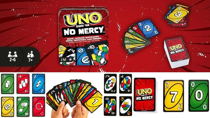 UNO show them no mercy card game, UNO no mercy new card game, uno no mercy card game rules, UNO no mercy how to play