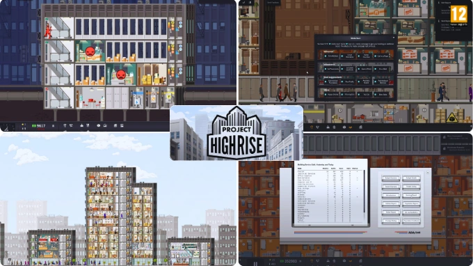 Project Highrise Sim City Builder PC Game, Best Strategy Games for PC Under 1GB, base building type pc game, Survival Strategy based game for PC, Scenescoop, City Builder Type PC game, Low spec PC game like House flipper