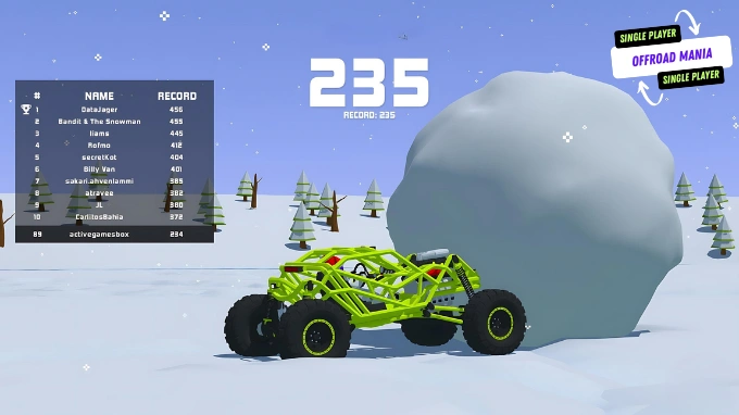 Offroad Mania - A 4x4 Driving Simulator Car Racing Game for PC under 1GB to Download and Install, Single player Racing Game