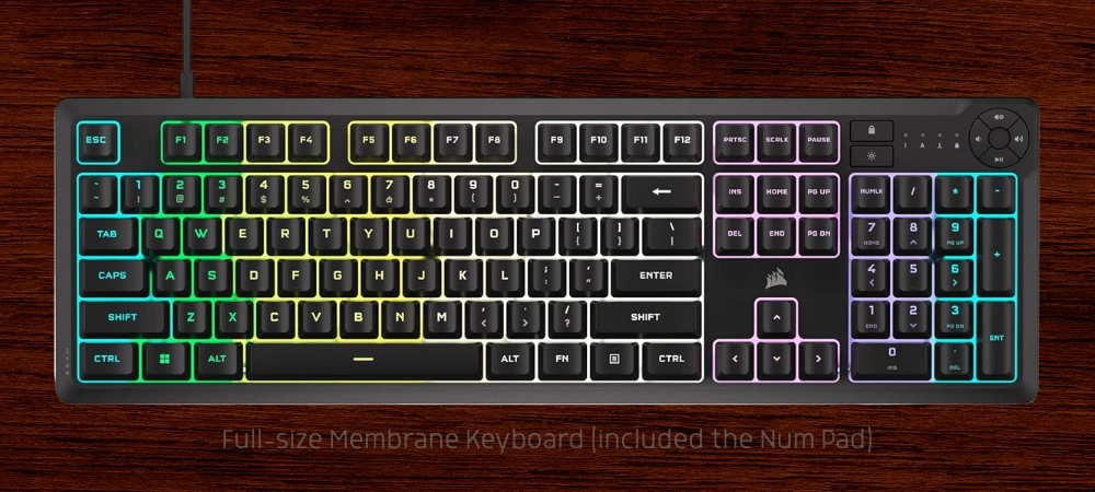 Image of a Full-size Membrane Keyboard (included the Num Pad)